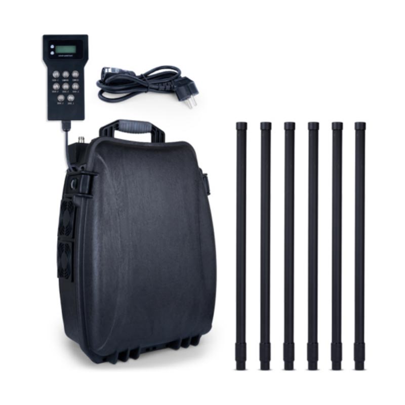 7 Antennae Bands Black Drone Defense Backpack Anti Drone Jammer